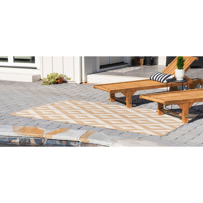 Tapis intérieur / extérieur Felisa Napa, Rectangle 9 pi x 12 pi