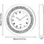 Grande horloge murale en cristal avec cadran en miroir, horloge ronde silencieuse de 15,8 pouces, élégante décoration de bureau à domicile, chiffres romains, facile à installer-1676020806