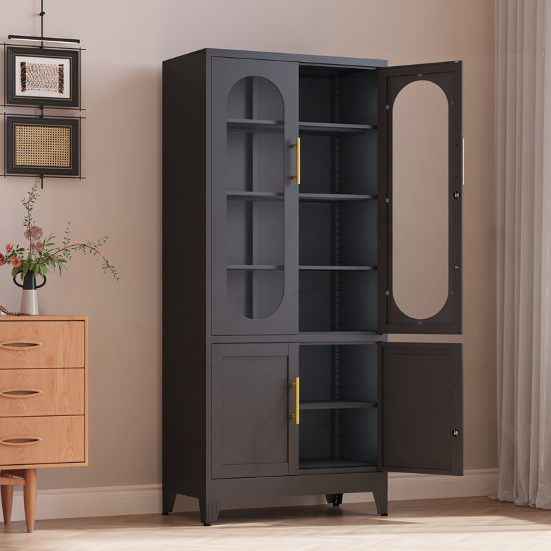 Modern style metal cabinet, Black