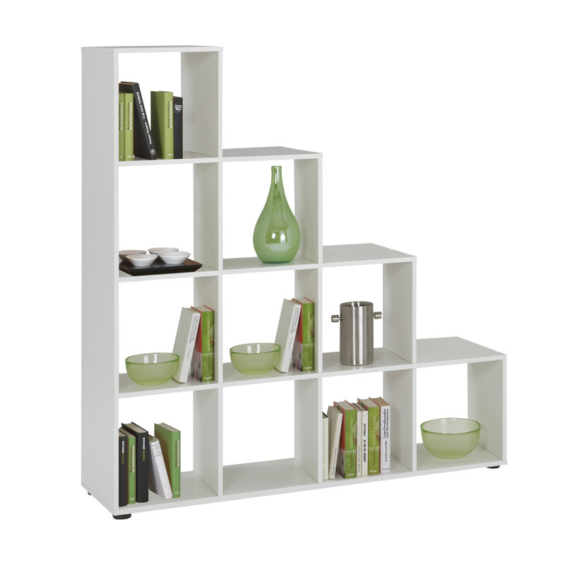 Gracie 143.5 cm H x 138.5 cm W Cube Bookcase, White