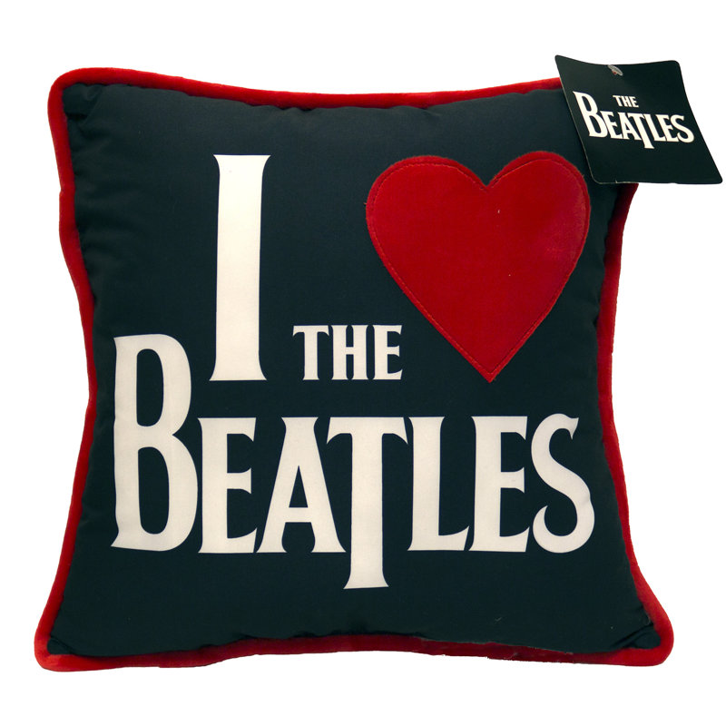 Coussin décoratif i love Beatles