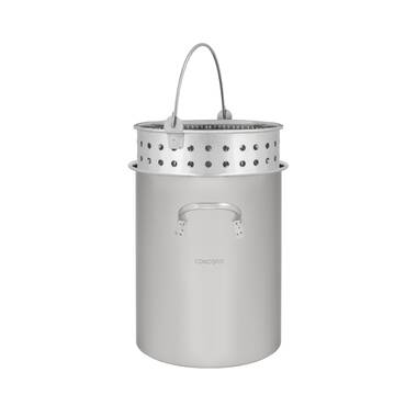 Bene Casa 60Qt Stainless Steel Boiling Pot with Strainer Basket and Lid