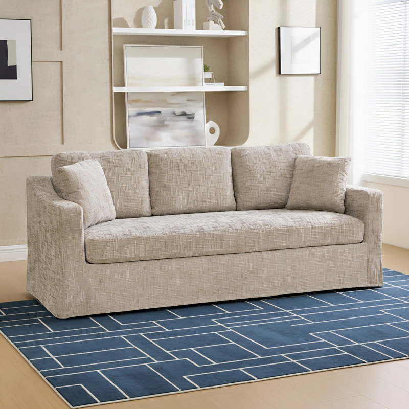 Canapé l 84 po à 3 sièges avec 2 coussins, Blé