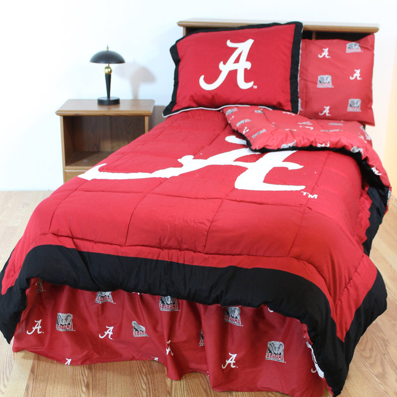 NCAA Sateen Comforter, Queen Comforter + 7 Additional Pieces, Alabama