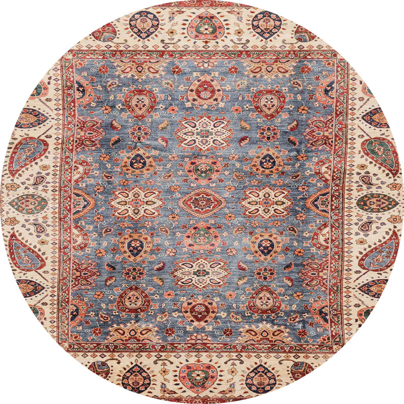 Abstract Indoor Rug, Round 8'