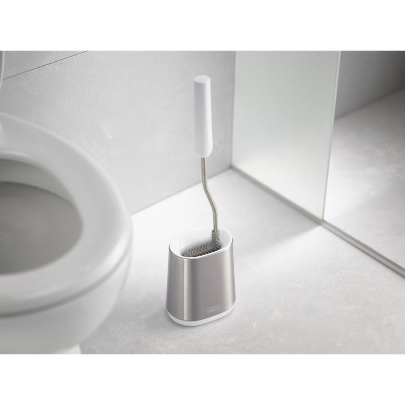 Flex Lite Toilet Brush with Steel Storage