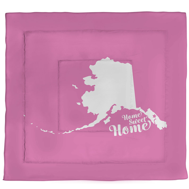 Juneau Modern & Contemporary Polyester Percale Comforter, King Comforter, Pink