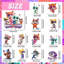 25 pièces décorations de gâteau Super Kitties Squad, fournitures de fête Super Kitties Squad