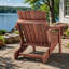 Chaise Adirondack pliante en bois surdimensionnée avec dossier et siège pré-assemblés, chaise de patio en bois pour patio