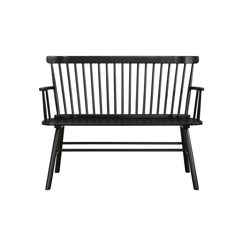 Chaise en bois noir 1pc, Noir