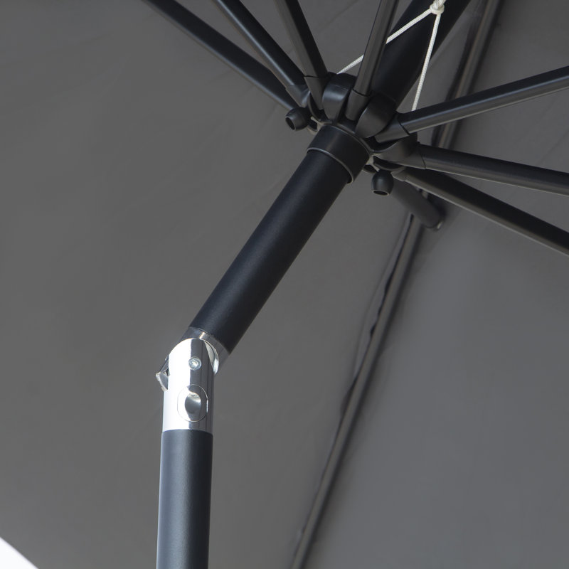 Parasol de marché 9 pi 9 po Cleorand, Gris