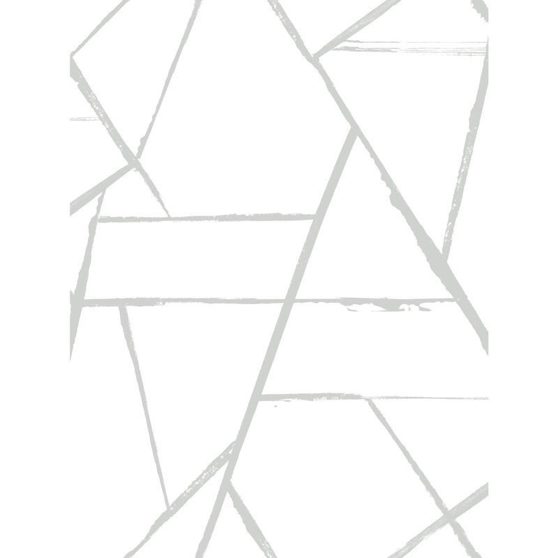 Geometric Double Roll, Silver Metallic