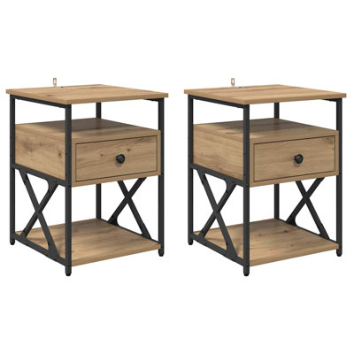 40cm W Manufactured Wood Bedside Table