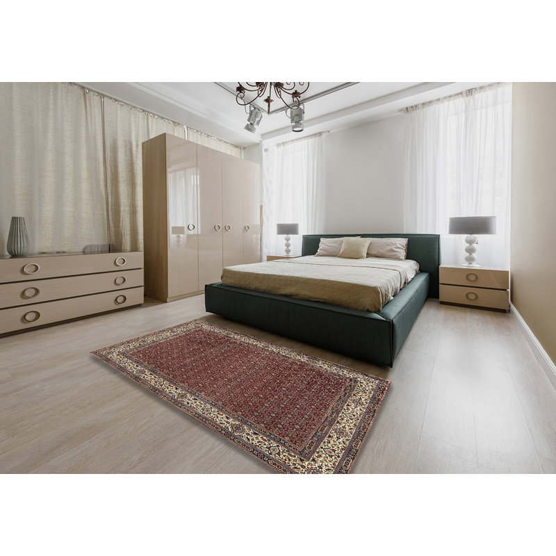 Tapis traditionnel gris / ivoire, Rectangle 5 pi x 7 pi