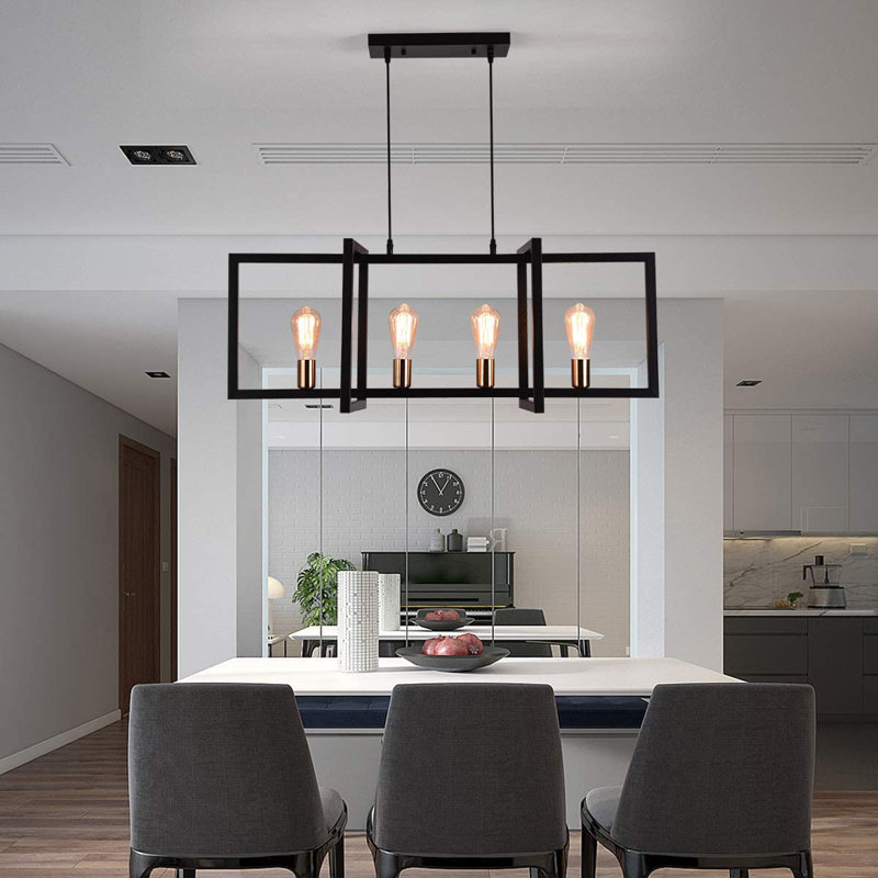 Barbara 4 - Light Black Kitchen Island Pendant