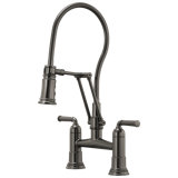 Rook® Articulating Bridge Faucet with Finished Hose