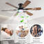 Ventilateurs de plafond 56 po avec lumières RVB - App et télécommande, moteur CC réversible silencieux, pales encastrées à double face, gradateur 3CCT à profil bas, ventilateur de plafond intelligent à profil bas pour chambre d'enfant-1394732563-1394732561