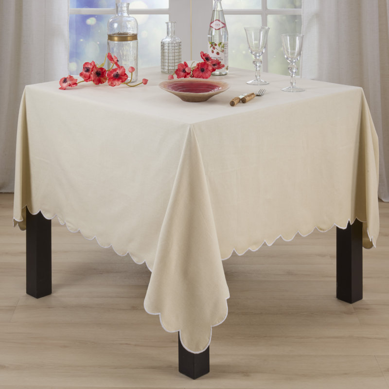 Nappe Scalloped Edge, Naturel