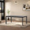 Oak Rectangular Solid Wood Top with Solid Wood Base Dining Table