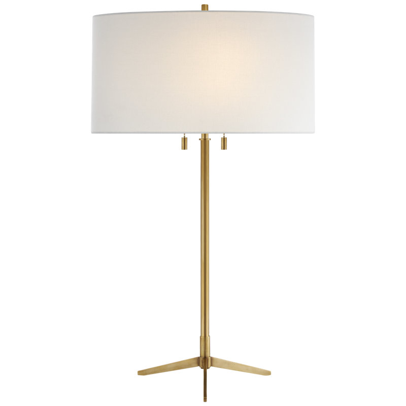 Caron Table Lamp, Hand-Rubbed Antique Brass