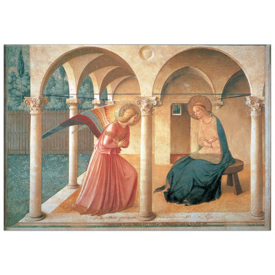 Annunciazione by Beato Angelico - No Frame Rectangle Print on Wood