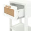 Table de chevet moderne à 1 tiroir de 15,2 po de large avec tiroir en rotin de plastique d'inspiration bohème Cattaleya -109513295