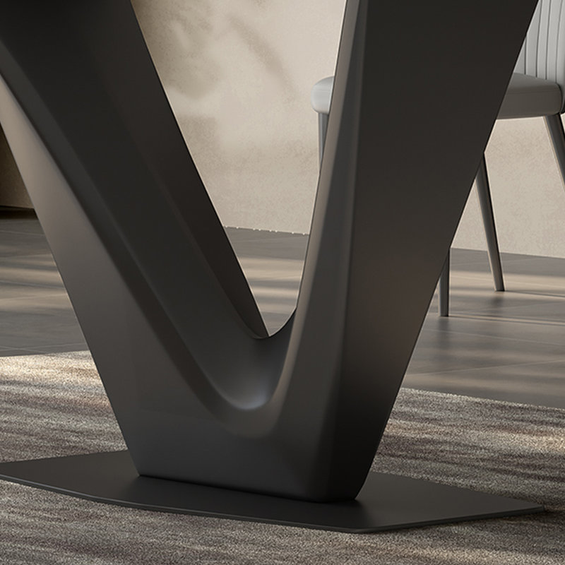 Durable Rock Plate Dining Table Sets., 29.53"H x 59.06"L x 31.5"W