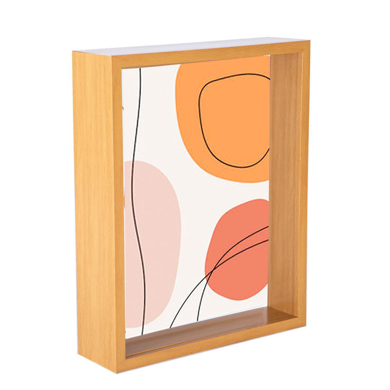 Nicola Spring - 3D Deep Box Photo Frame, 20cm x 25cm, Light Wood