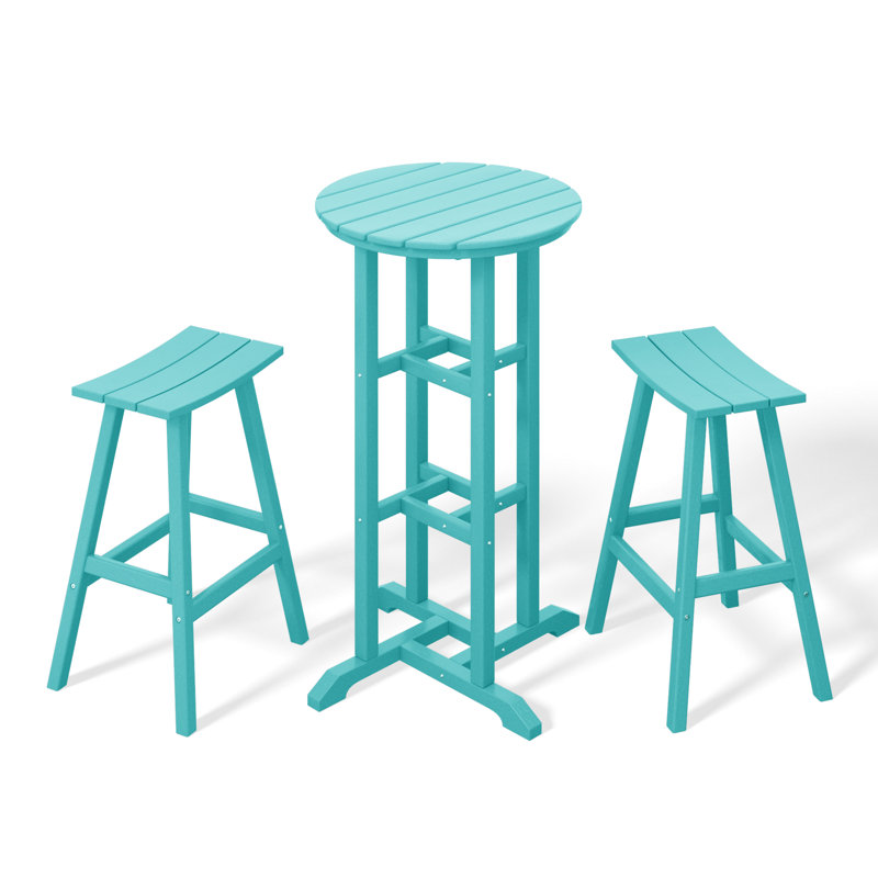 Ensemble bistro 3 pièces Laguna, Turquoise, Turquoise