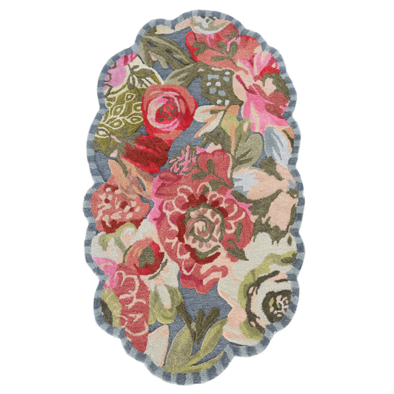Sea Garden Floral Rug, Rectangle 3' x 5'