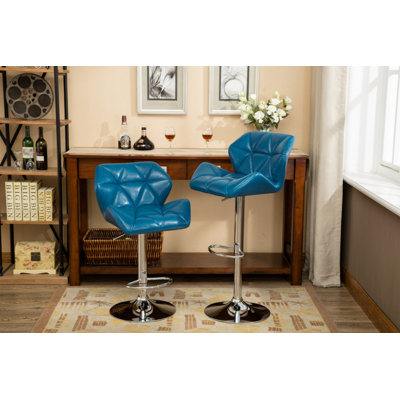 Diljana Swivel Upholstered Counter Stool with Metal Frame