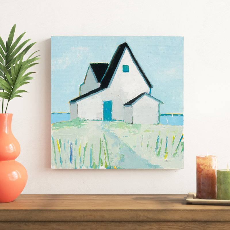 Cottage au bord de la mer, H 20 po x l 20 po x P 1,25 po