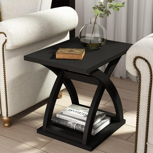 Latitude Run® End Side Table, Modern End Table With Storage Shelf, X ...