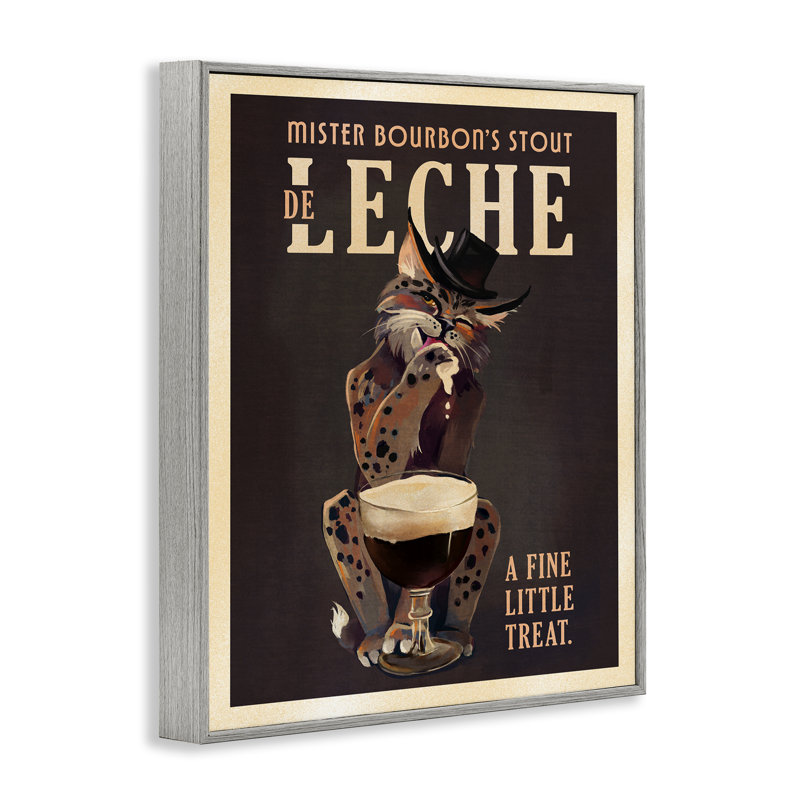 Bourbon De Leche Stout, estampe numérique encadrée par The Whiskey Ginger, H 14 po x l 11 po, Estampe numérique Farmhouse