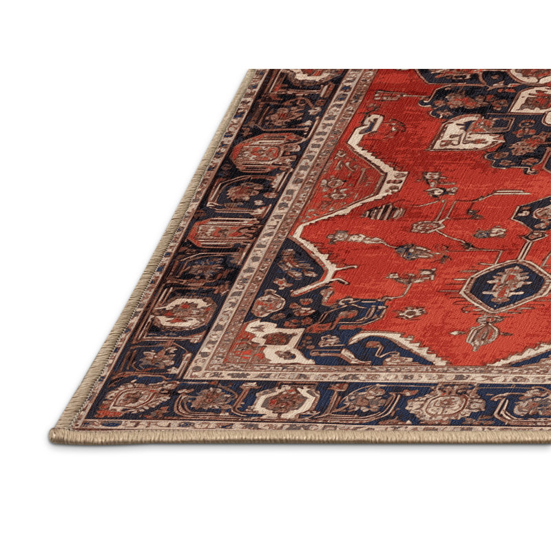 Tapis brun lavable à la machine, Carré 3 pi