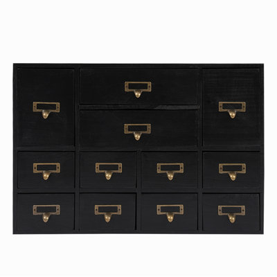 Wood Stackable Desk Organizer with 12 Drawers