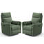  Fauteuil inclinable électrique inclinable et berçant Sherry de 34 po (ensemble de 2)-128582847