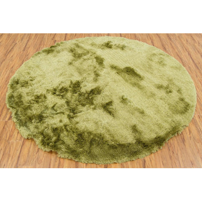 Naya Hand Loomed Modern Area Rug in Green Mix