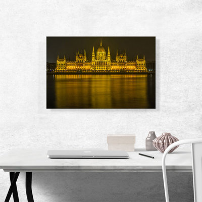 Édifice du Parlement hongrois, Budapest - reproduction de photo sur toile tendue