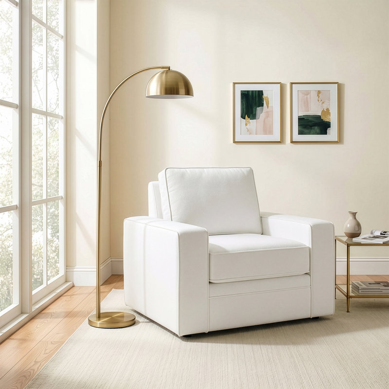 Miranda Upholstered Accent Chair, Farine Johnlinen
