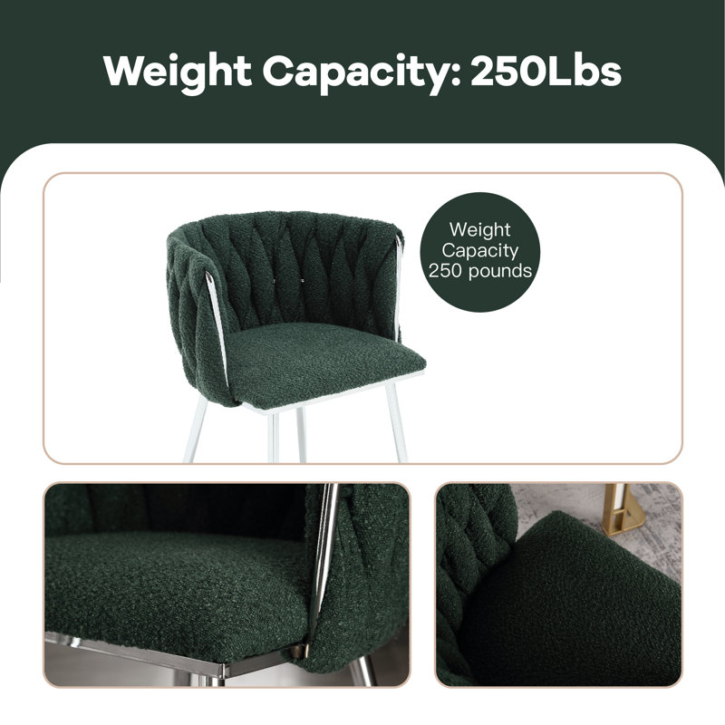 Xaiver Upholstered Barrel Chair, Green Polyester