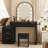 Makeup Vanity with Mirror, Vanity Set,  Stool Included, for Bedroom-940482893