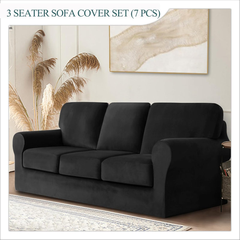 Outdoor Patio Sofa Cover, Black