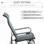 Fauteuil coulissant pour cour arrière - tissu aquatique, structure solide, chaleur et usure extérieures grises, hauteur de 28 pouces,