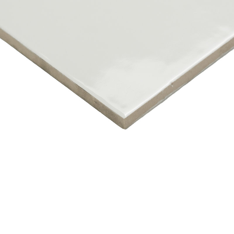 Carreau de métro en porcelaine zellige 6 po x 6 po Sol, Blanc Bianco