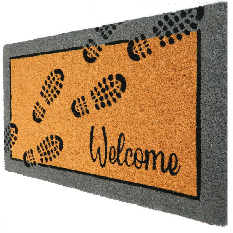 Tapis en fibre de coco avec support en PVC X P 30 po L