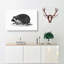 Hedgehog Illustration - Wrapped Canvas Print-55304541