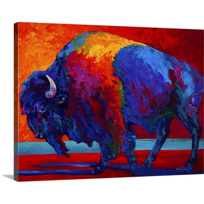 « abstract bison » par marion rose, reproduction d’art sur toile encadrée