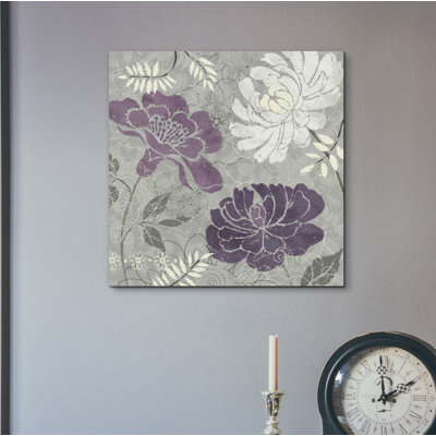 « matinée tons mauve i », reproduction de peinture à l’acrylique sur toile