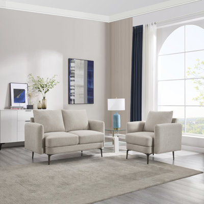 Delbreco 1+2 Seater Fabric Sofa Set